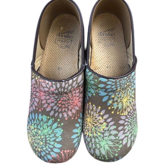 Dansko Vegan Starburst Floral Clogs Slip On Floral Comfort Shoes Women’s 41 10.5 - Picture 5 of 11
